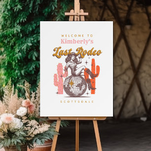 Cowgirl Bride Last Rodeo Bachelorette Party Foam Board