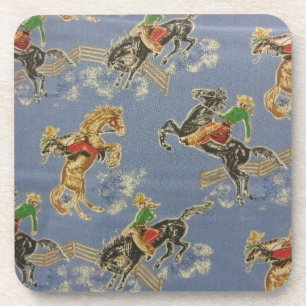 Cowgirl Bronc Rider Drink Coaster