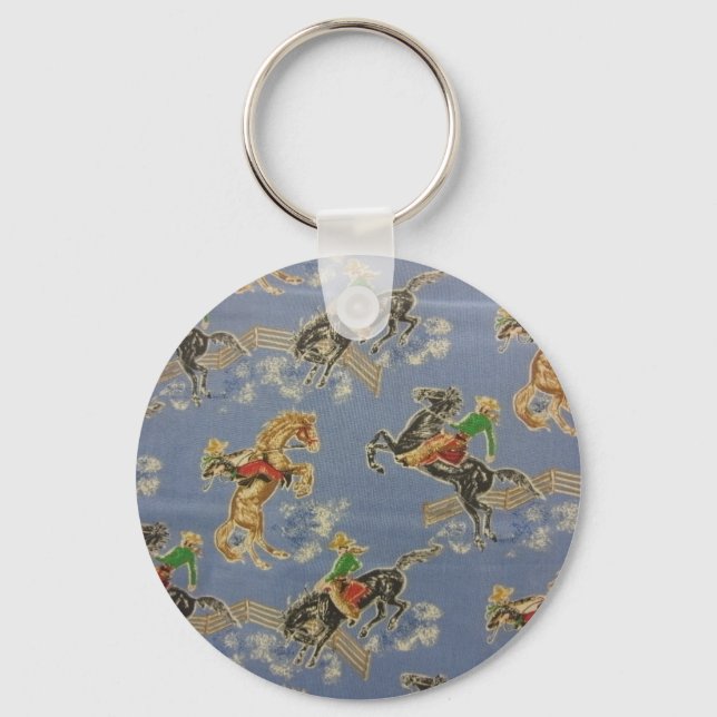Cowgirl Bronc Rider Keychain (Front)
