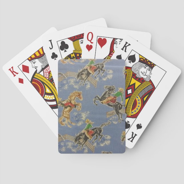 Cowgirl Bronc Rider Poker Cards (Back)