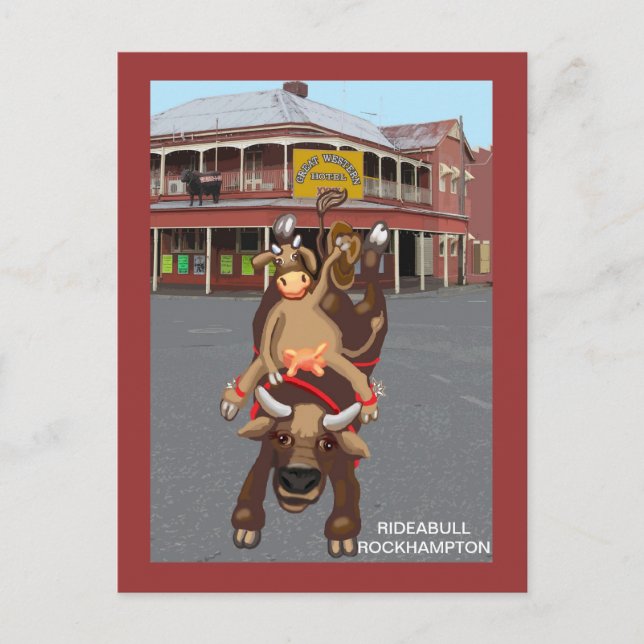 Cowgirl Bullrider Postcard (Front)