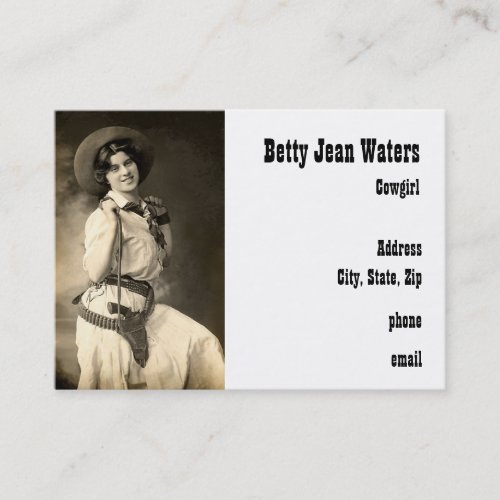 Cowgirl Business Card