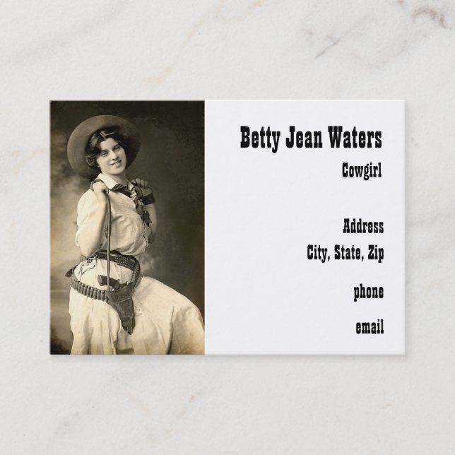 Cowgirl Business Card (Front)