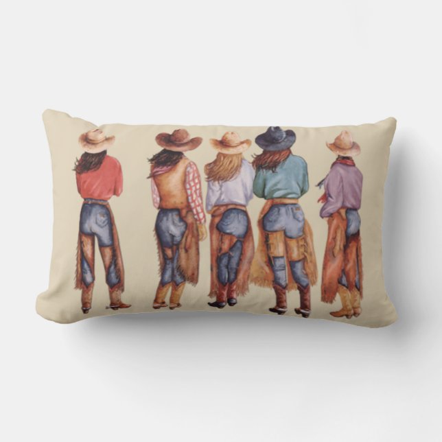 Cowgirl Butts Lumbar Pillow (Front)