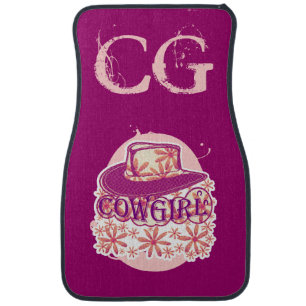 Cowgirl car floor mat