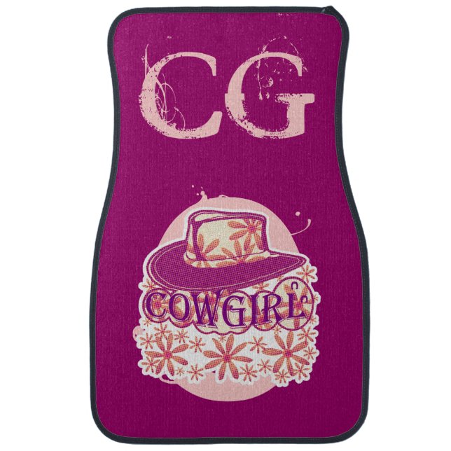 Cowgirl  car floor mat (Front)