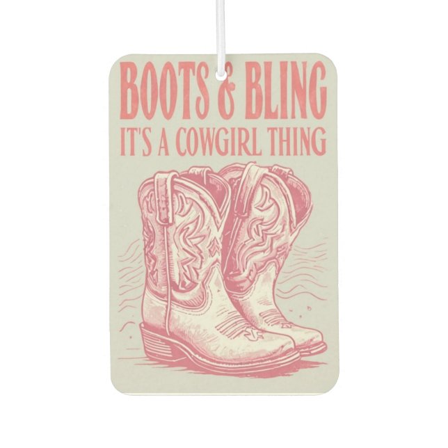 Cowgirl Car Freshner Air Freshener (Front)