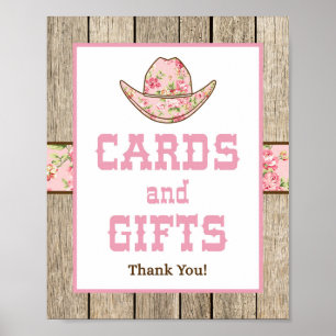 Cowgirl Cards & Gifts Western Party Sign