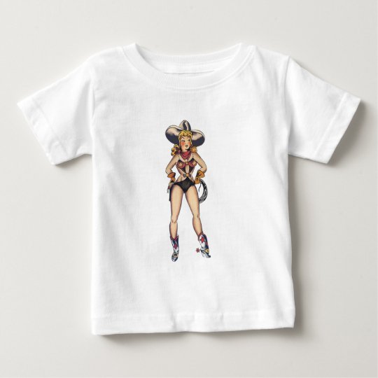 Cowgirl Cartoon Art Baby T-Shirt
