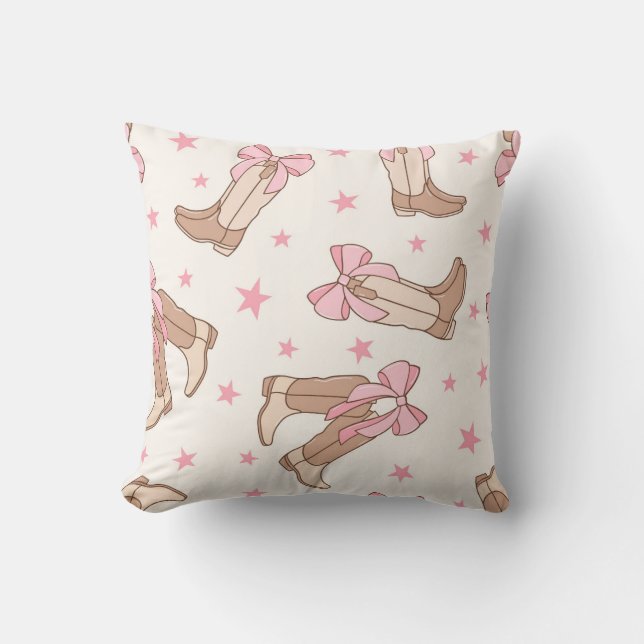 Cowgirl Chic Throw Pillow (Front)