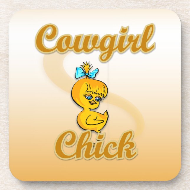Cowgirl Chick Beverage Coaster (Front)