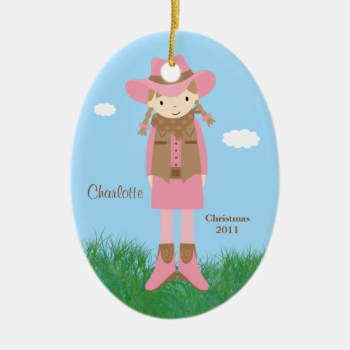 Cowgirl Christmas Ornament