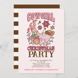 Cowgirl Christmas Party Invitation