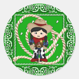 Cowgirl Classic Round Sticker
