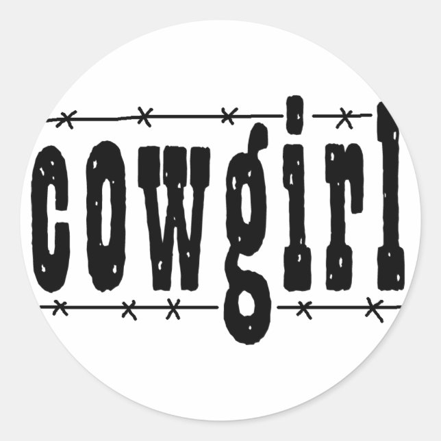Cowgirl Classic Round Sticker (Front)