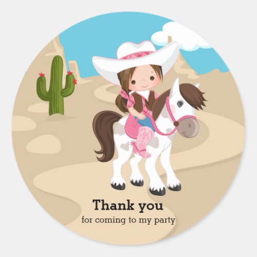 Cowgirl Classic Round Sticker