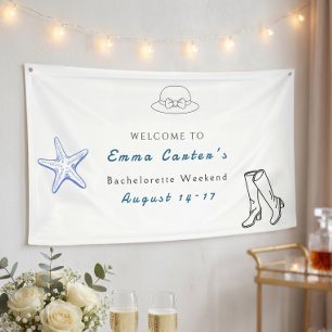 cowgirl coastal Bachelorette Week party Banner