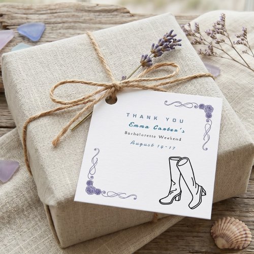 cowgirl coastal Bachelorette Week party Favor Tags