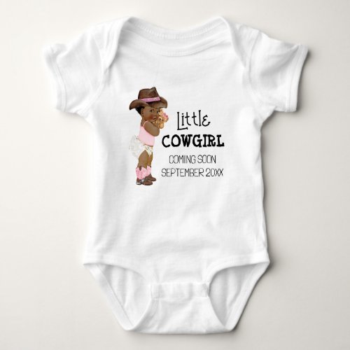 Cowgirl Coming Soon Pregnancy Announcement Baby Bodysuit