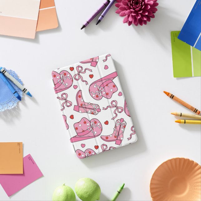 Cowgirl Coquette Pink iPad Mini Cover (In Situ)