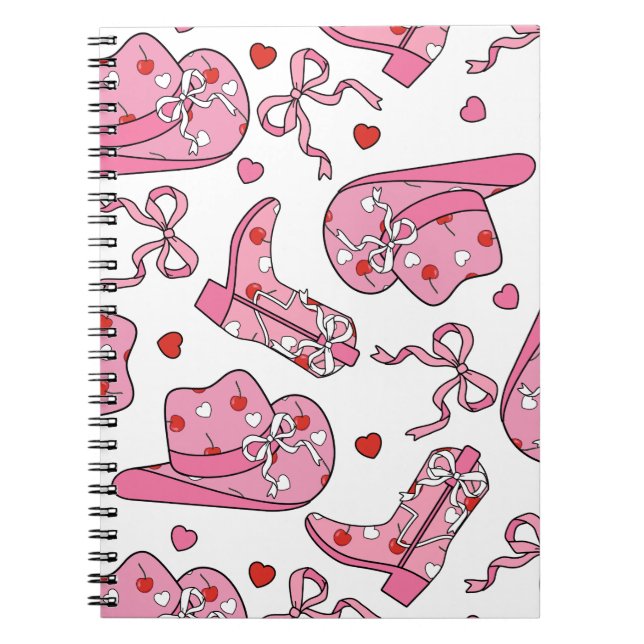 Cowgirl Coquette Pink Notebook (Front)