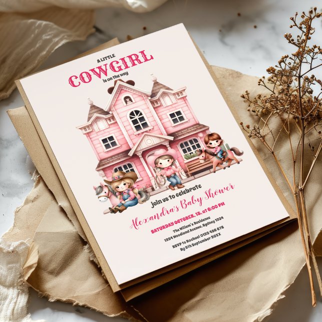 Cowgirl Country Baby Shower Invitation (Creator Uploaded)