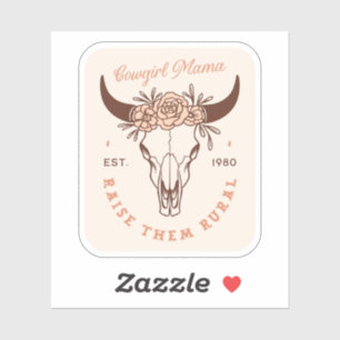 Cowgirl country mom homestead farm life aesthetic sticker