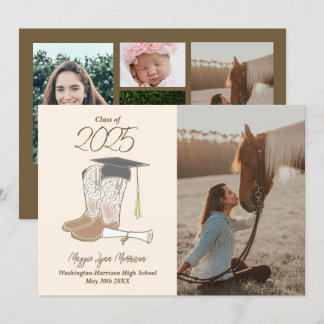 Cowgirl Country Photo Graduation Announcement