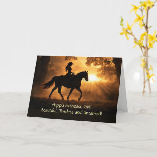 Cowgirl Country Western Humor Birthday Card