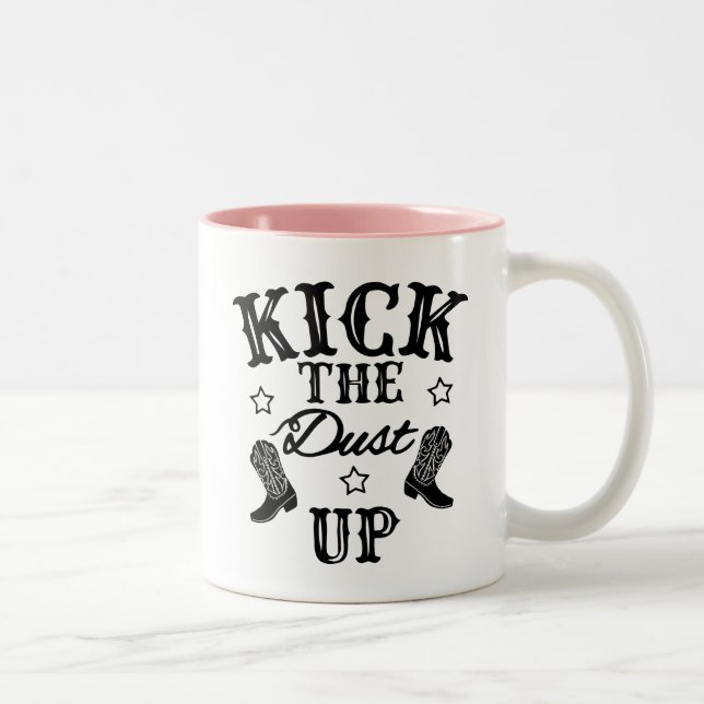 Cowgirl Country Western Line Dancing Rodeo Cowboy Two-Tone Coffee Mug (Right)