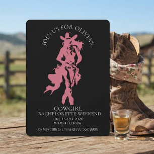 Cowgirl Crew Bachelorette Bash Invitation