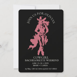 Cowgirl Crew Bachelorette Bash Invitation