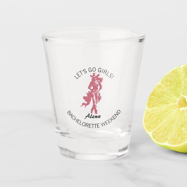 Cowgirl Crew Bachelorette Bash Shot Glass (Front)