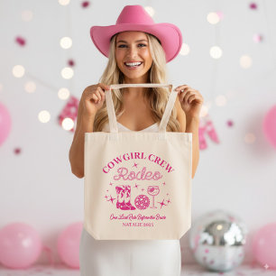 Cowgirl Crew Rodeo Personalized Bachelorette Party Tote Bag