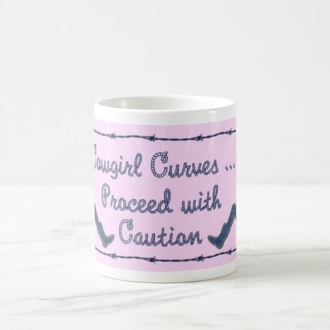 Cowgirl Curves proceed with Caution Coffee Mug (Center)