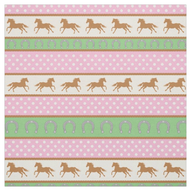 Cowgirl Cute Baby Nursery Country Kids Horse Fabric (Swatch)