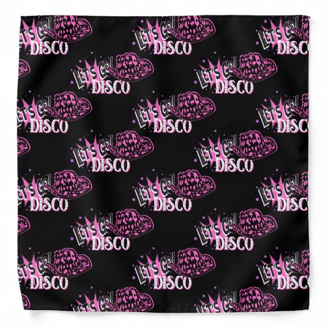 Cowgirl Disco Bachelorette Lets Go Last Ride Rodeo Bandana (Front)