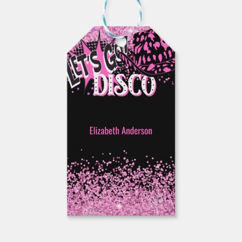 Cowgirl Disco Bachelorette Lets Go Last Ride Rodeo Gift Tags