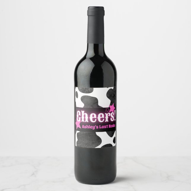 Cowgirl Disco Cheers  Wine Label (Front)
