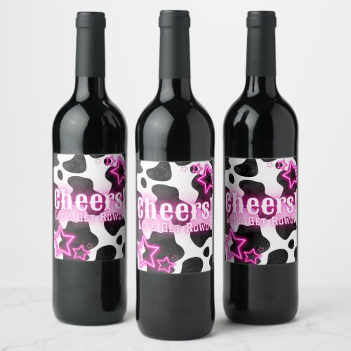 Cowgirl Disco Cheers  Wine Label