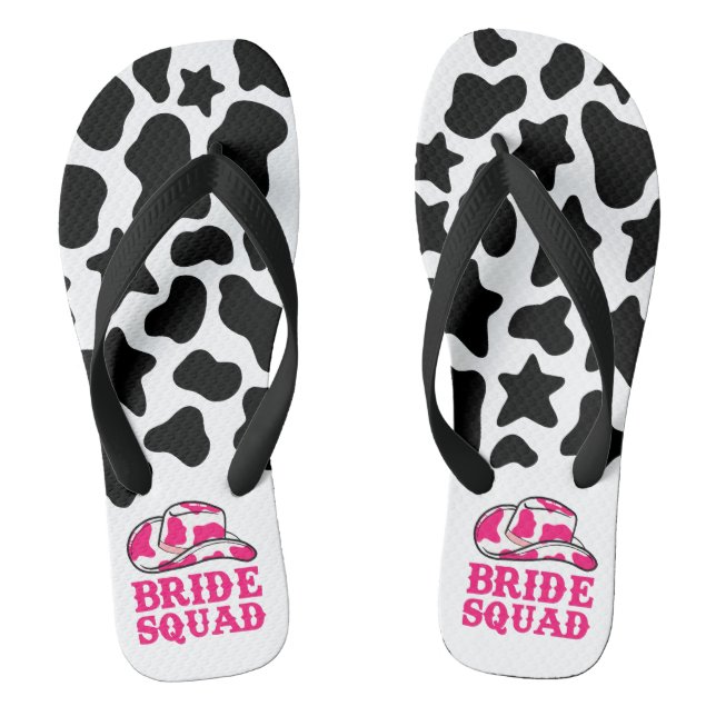 Cowgirl Disco Last Rodeo Bachelorette Flip Flops (Footbed)