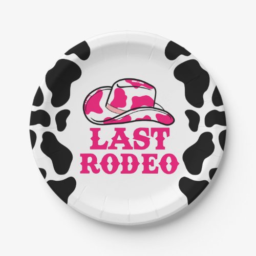 Cowgirl Disco Last Rodeo Bachelorette Paper Plates