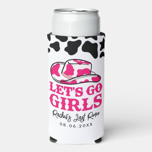 Cowgirl Disco Last Rodeo Bachelorette Seltzer Can  Seltzer Can Cooler