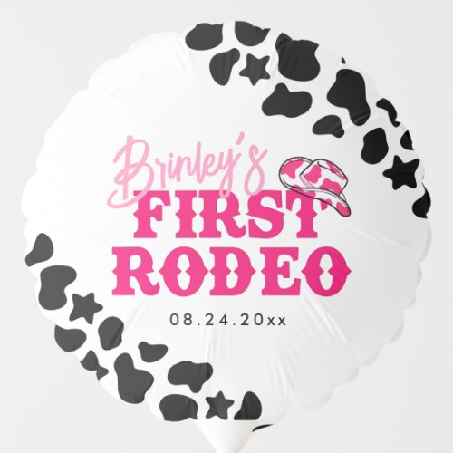 Cowgirl Disco Pink First Rodeo Balloon