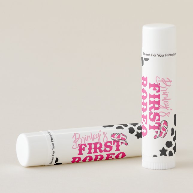 Cowgirl Disco Pink First Rodeo Lip Balm (Front)