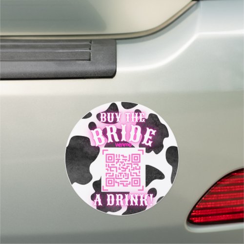 Cowgirl Disco QR Buy Bride Drink Car Magnet