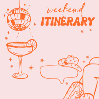 Cowgirl Disco Rodeo Bachelorette Weekend Invitation