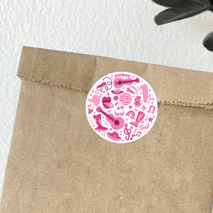 Cowgirl Disco Rodeo Classic Round Sticker
