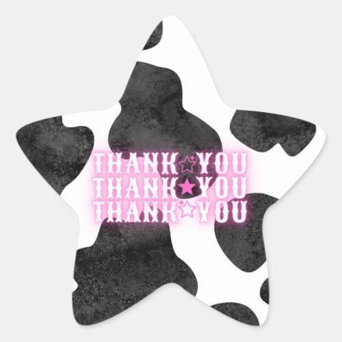 Cowgirl Disco Thank You Star Sticker