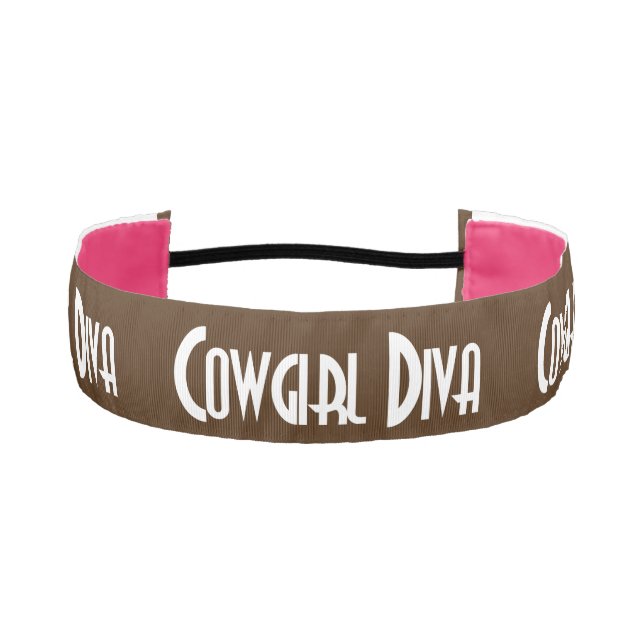"Cowgirl Diva" Hair Band Athletic Headband (Front)